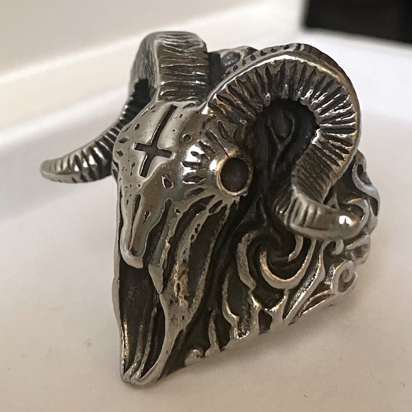 Jewelry - 🐏 Gothic Stainless Steel Ram’s Skull Ring 🐏